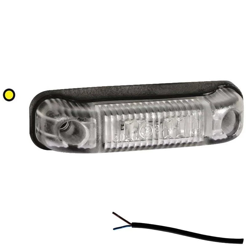 LED markeringslicht amber | 12-24v | 50cm. kabel | M10MV-500A