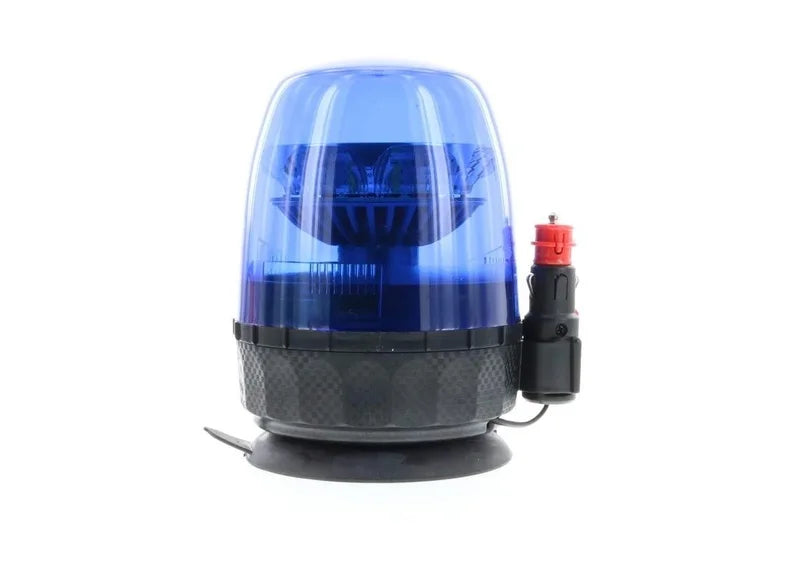 Gyrophare LED R65 bleu 12/24v à fixation magnétique, flash simple | D14734