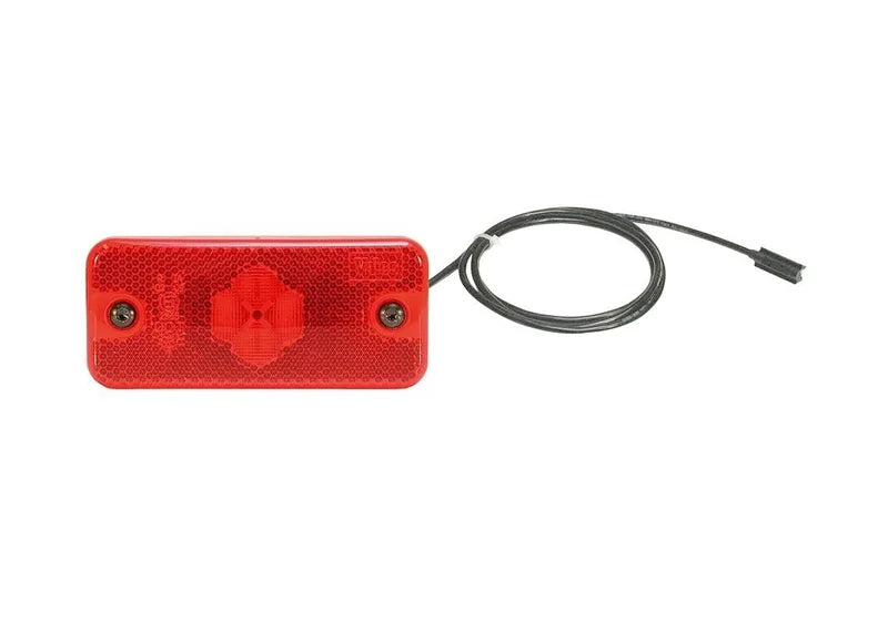 LED markeringslicht rood | 24v | 150cm. kabel 1,5mm². connector | D11400