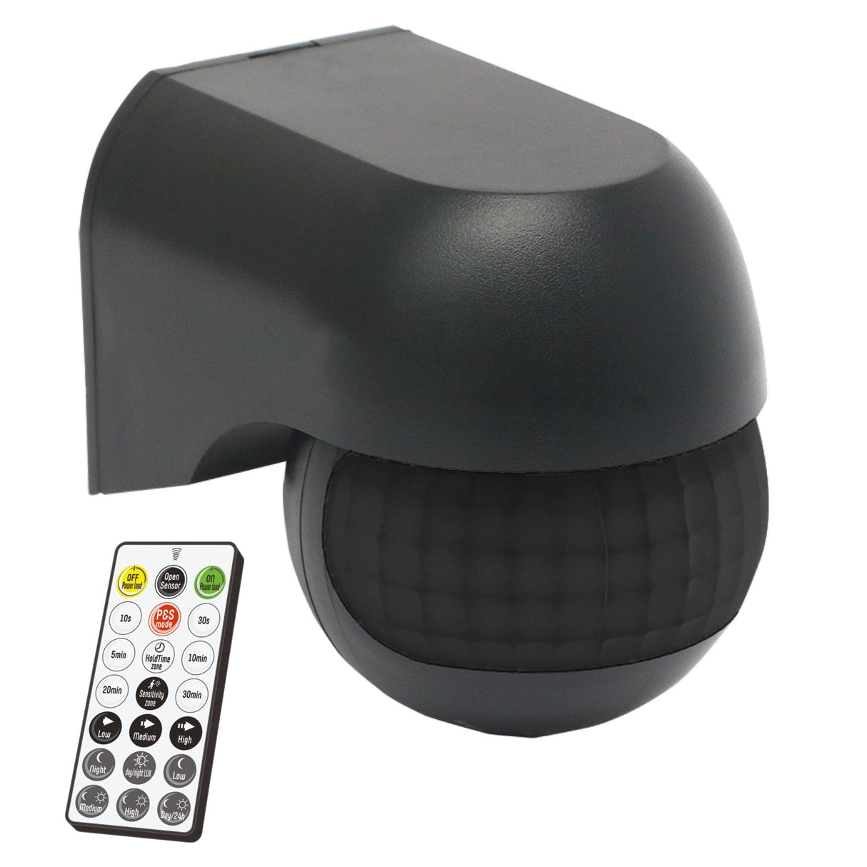Détecteur de mouvement 2-en-1 LED's Light avec télécommande - détecte la pénombre et les mouvements - Noir