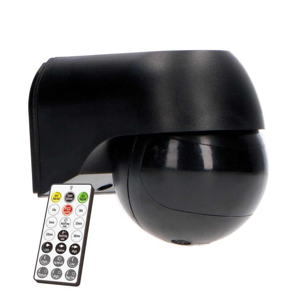 Détecteur de mouvement 2-en-1 LED's Light avec télécommande - détecte la pénombre et les mouvements - Noir