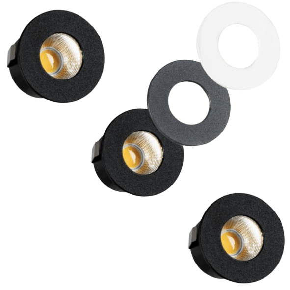 3 PACK - LED's Light PRO mini inbouwspot 3 cm - Voor overkapping, veranda's en inbouwplafonds - Dimbaar - 3 Kleuren plaatjes