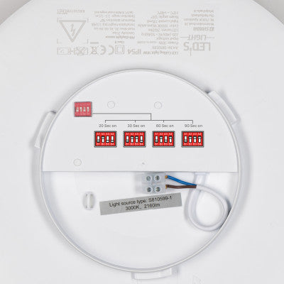 LED Plafondlamp 1600 lumen - 18W - Warmwit 3000K - Bewegingssensor - IP54 - Ø30cm