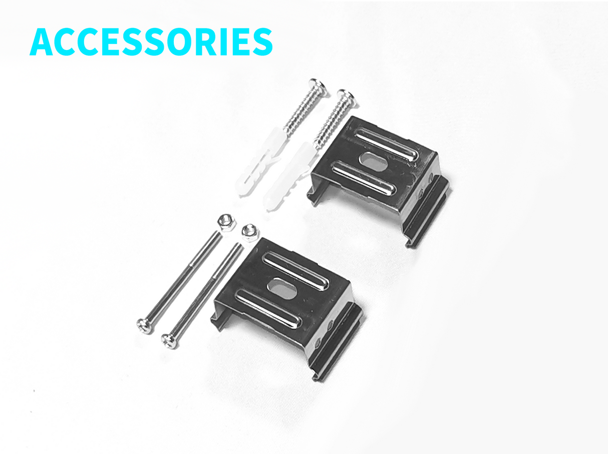 LED armatuur TL accessoires met montagebeugels, schroeven en pluggen voor installatie