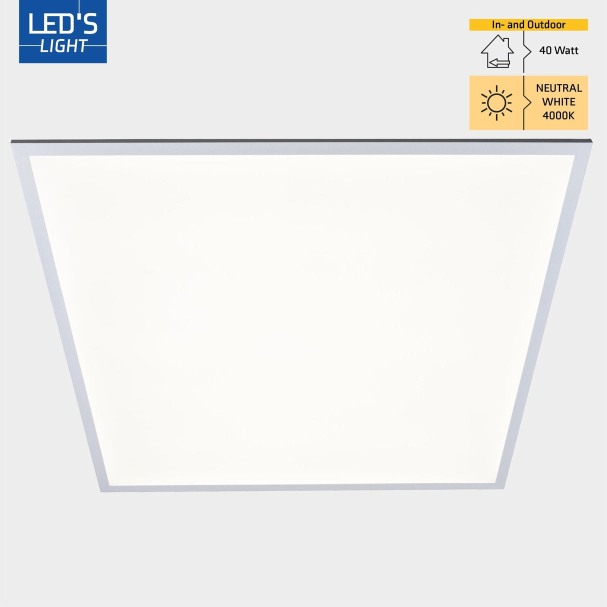 LED Paneel 60x60 cm - 40W - 4000 Lumen - Koelwit 4000K - Inclusief Driver - 4 Stuks