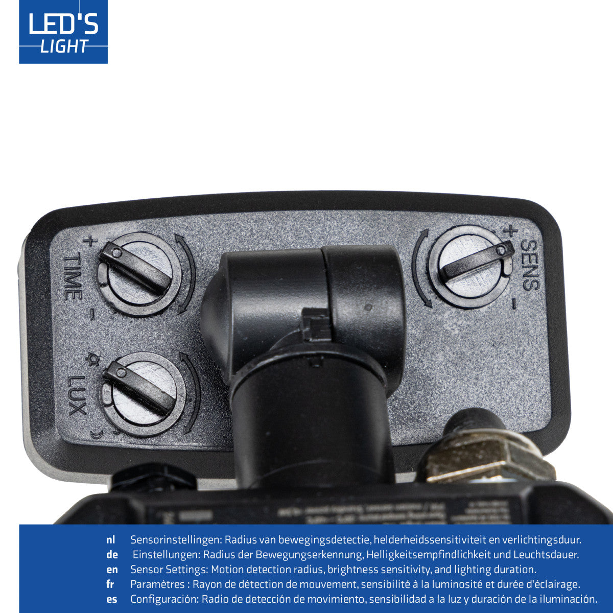 LED Schijnwerper 1400 lumen - 10W - Koelwit 4000K - Bewegingssensor - Daglichtsensor - IP65 Waterdicht
