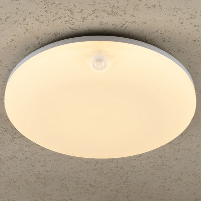LED Plafondlamp 1600 lumen - 18W - Warmwit 3000K - Bewegingssensor - IP54 - Ø30cm