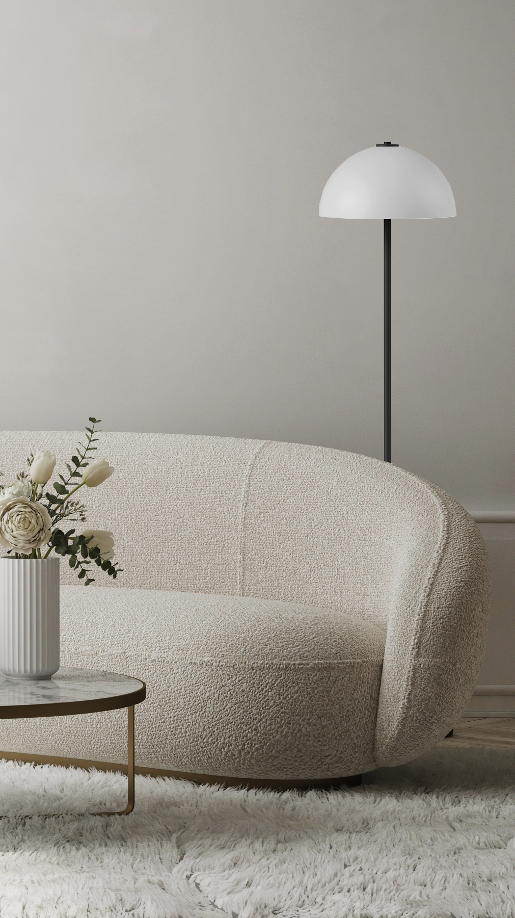 Switch Floor - Bowl L - Vloerlamp - 11 kleuren, 12 kappen