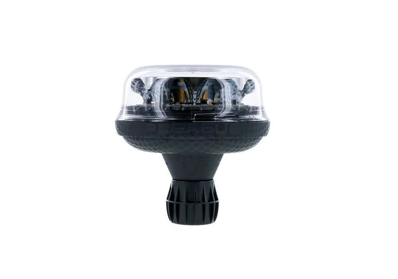 Feu rotatif LED R65 ambre/transparent 12/24v flexible DIN, rotatif+f | D14757