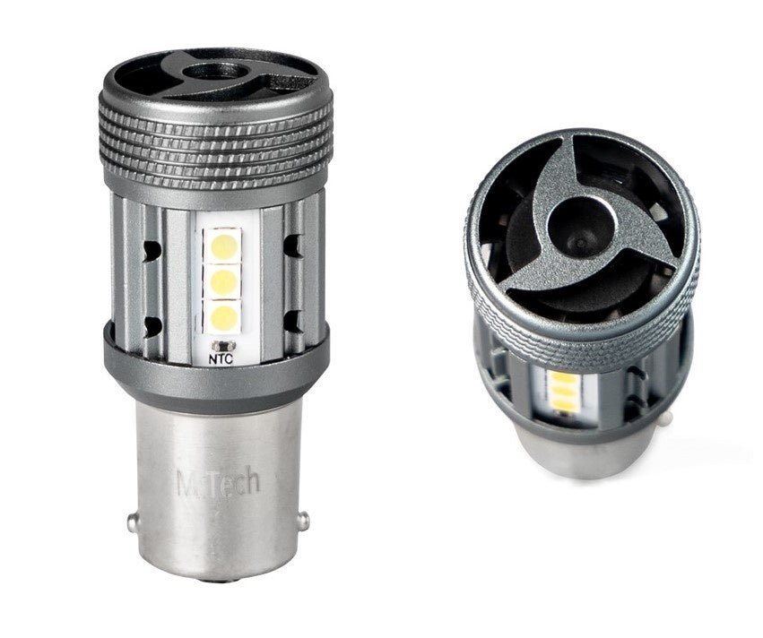 BA15S - 1156 - jeu de 2 ampoules automobiles - 6500K | P21W 7506 - 2x 12 - LED SMD | refroidissement forcé - CANBUS 12V et 24V CC - LEDPLANET.NL