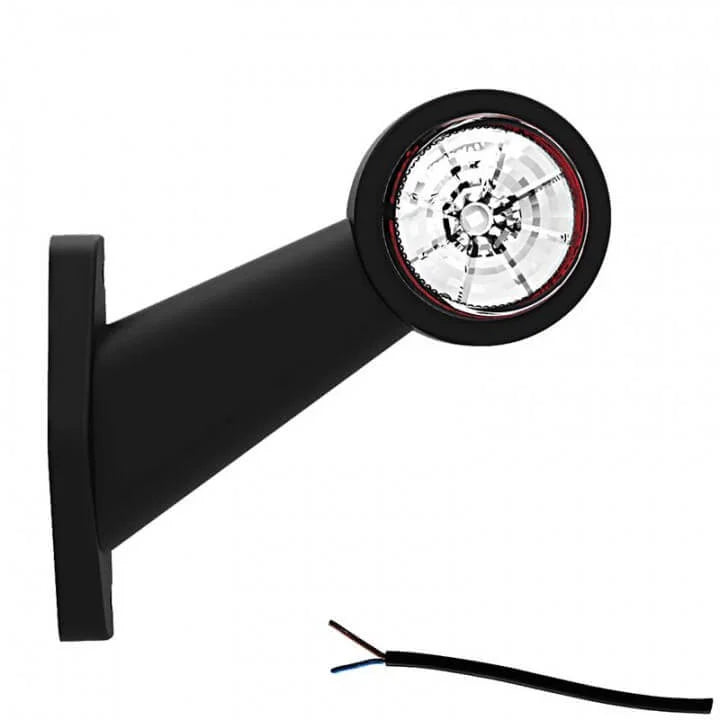 Gauche | Feu de position LED | tige inclinée | 12-24v | câble de 20cm | M10BV-301RW