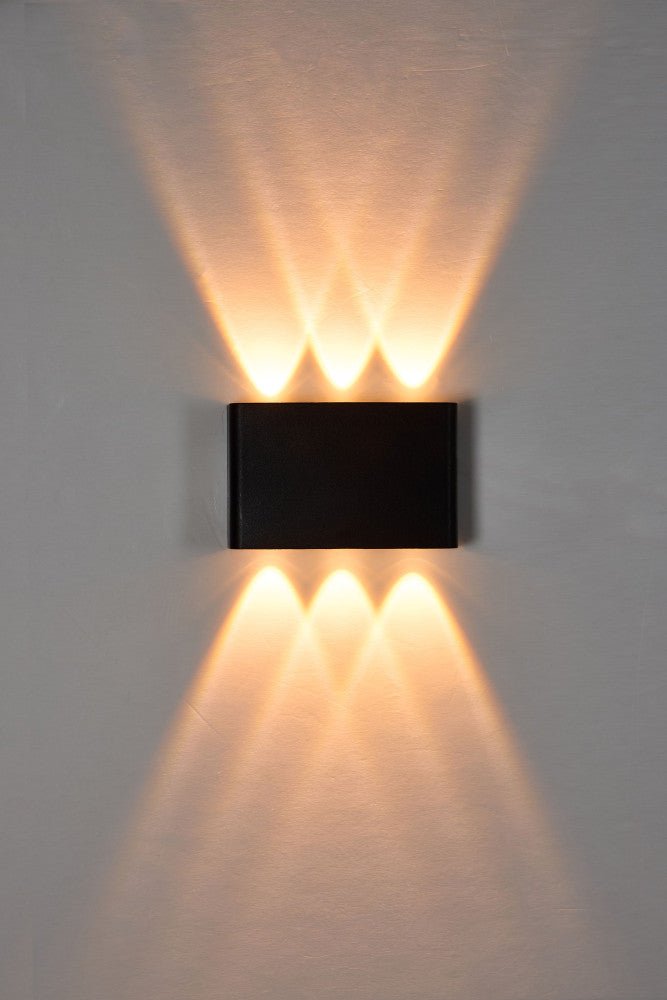 LED Wandlamp Buiten 450 Lumen - 5W - 2000K/2700K/4000K - Up Down - IP65 - Zwart