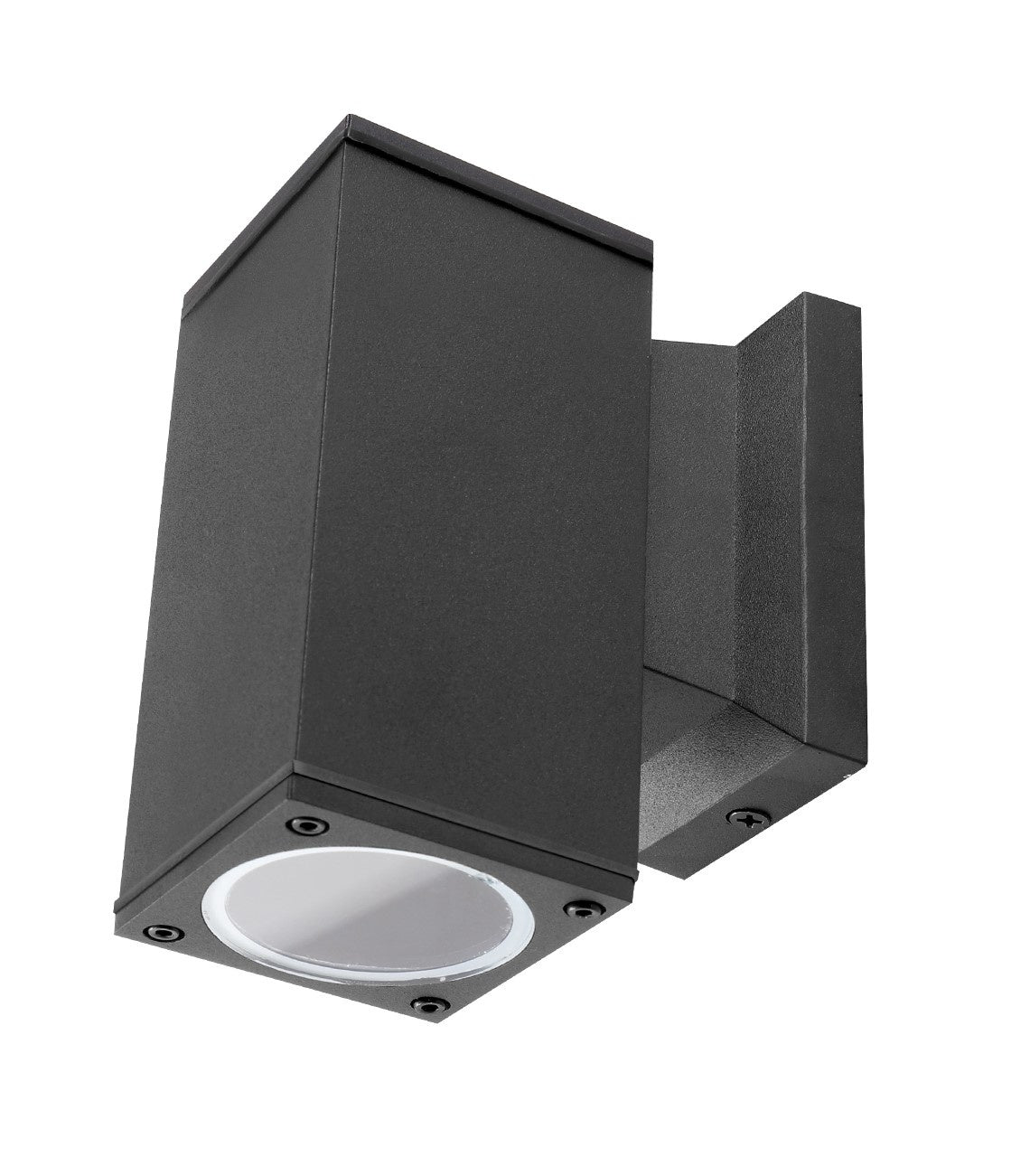 Buitenlamp vierkant zwart | enkele GU10 lampvoet voor één spot | waterdicht IP65 - LEDPLANET.NL