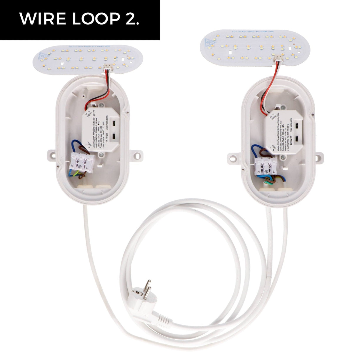 LED Wandarmatuur Bull Eye - 1000 lumen - 9W - CCT instelbaar 2700K/4000K/6500K - IP65 - IK10 - 3 lichtstanden