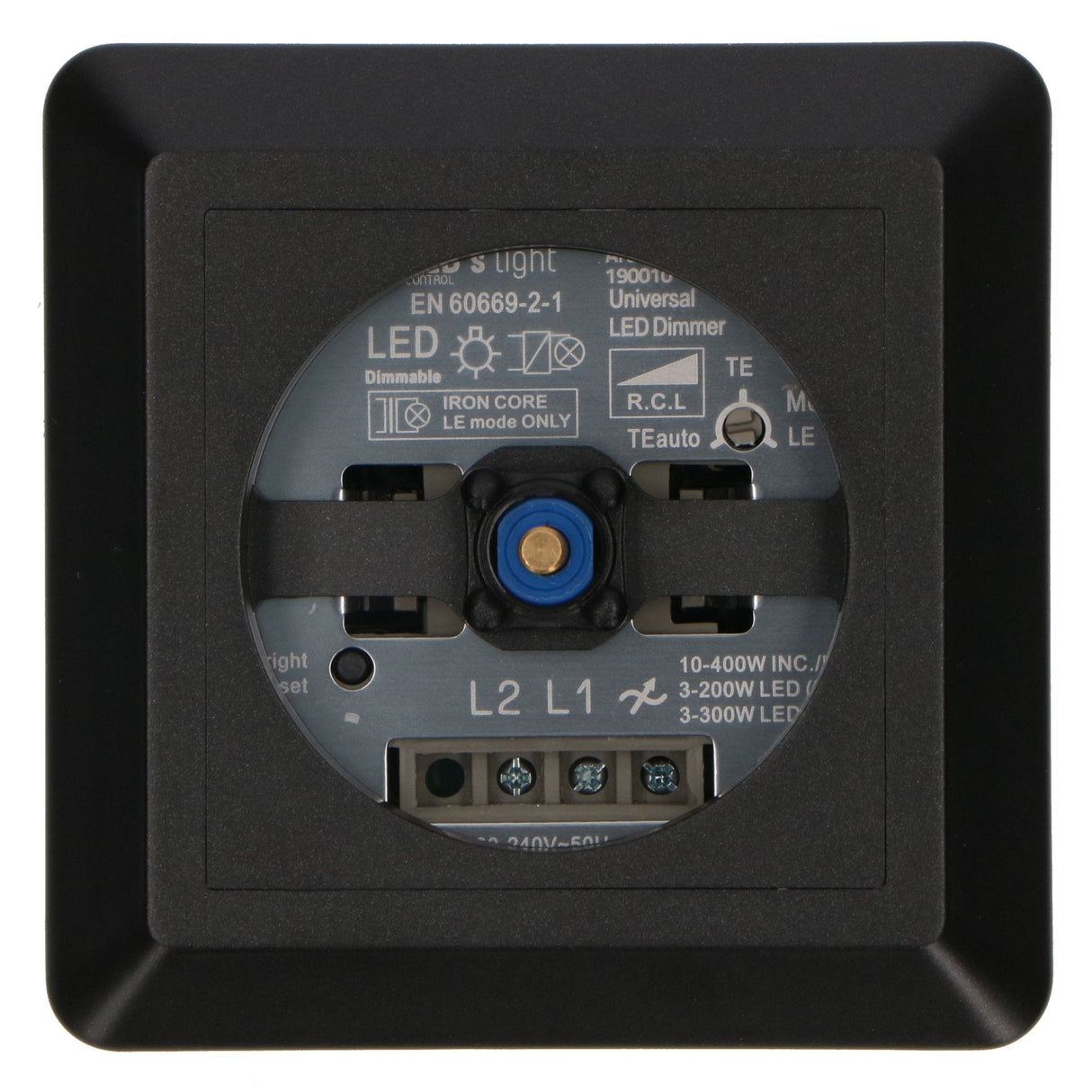 LED's Light Complete Dimmerknop met Frame - Zwart - Past in frames van GIRA, JUNG, Busch-Jaeger