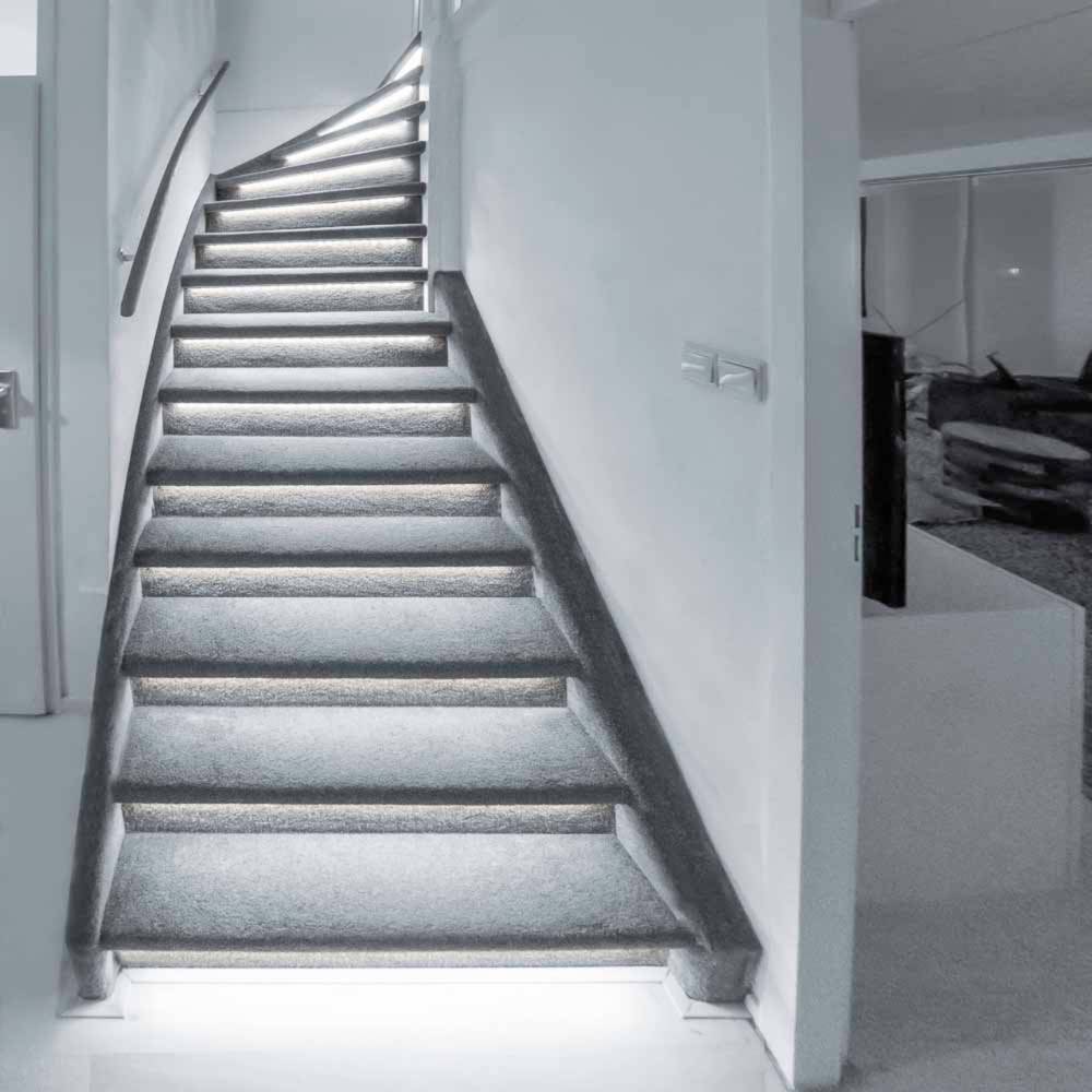 LED Trapverlichting set - 2100 lumen - 2.5W - Koelwit 4000K - 15 treden x 80cm - Dimbaar - IP20 - 15 stuks
