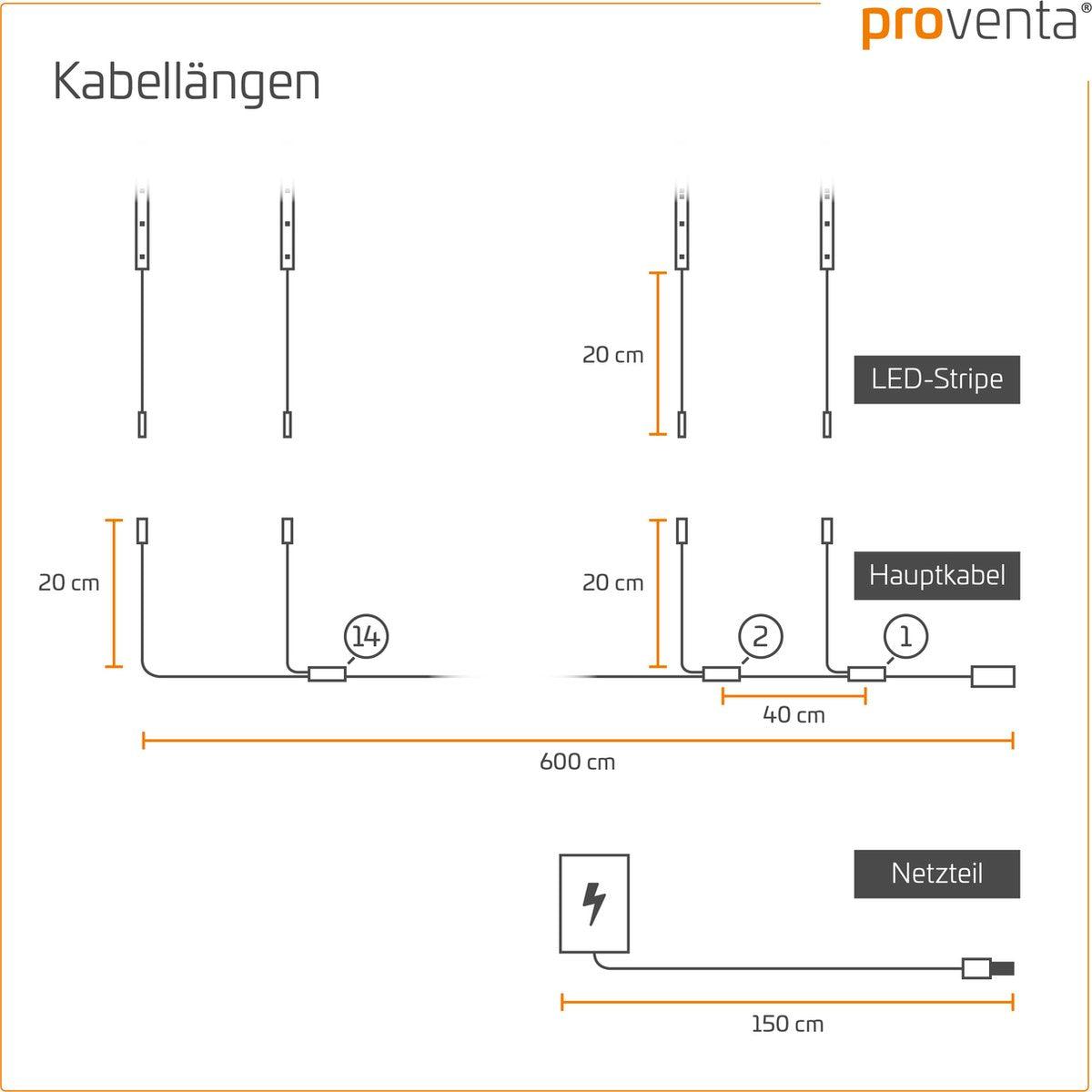Kit d’éclairage LED pour escalier 1700 lumens - 15 marches - 80cm - Blanc chaud 2700K - Variable - 15 pièces