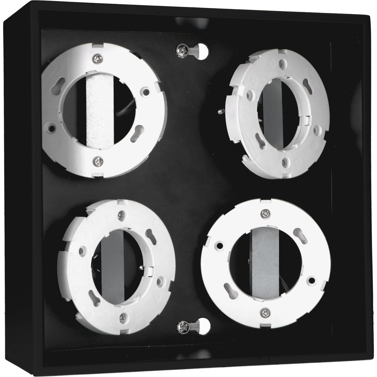 LED Plafondarmatuur Zwart - 4x GX53 Fitting - Draaibaar - 20x20 cm - Staal