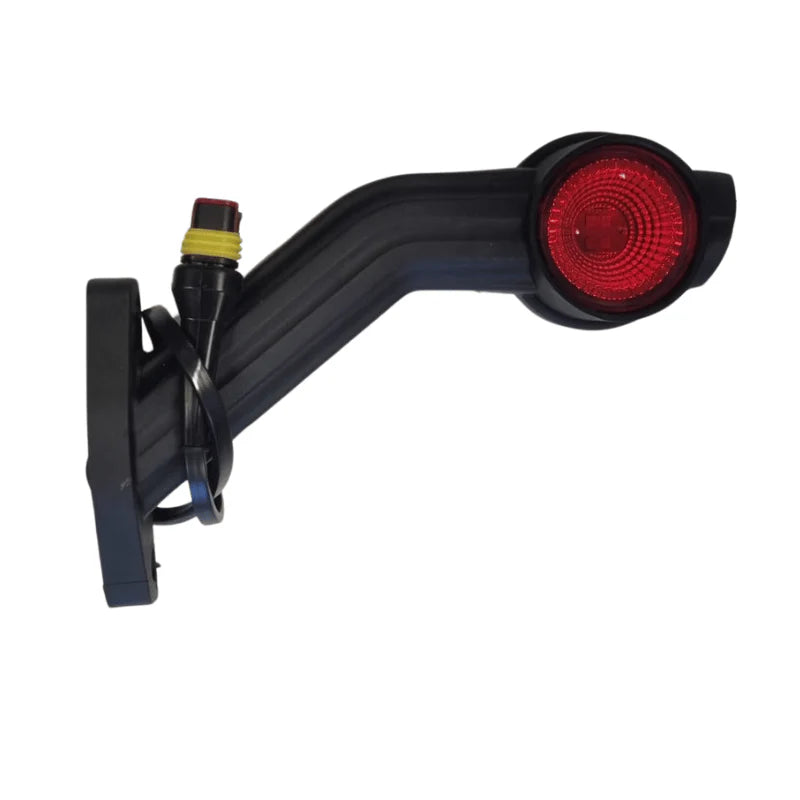 Feu de gabarit LED droit, tige inclinée, 12/36 V, Superseal | M10BV-702RWA-SS