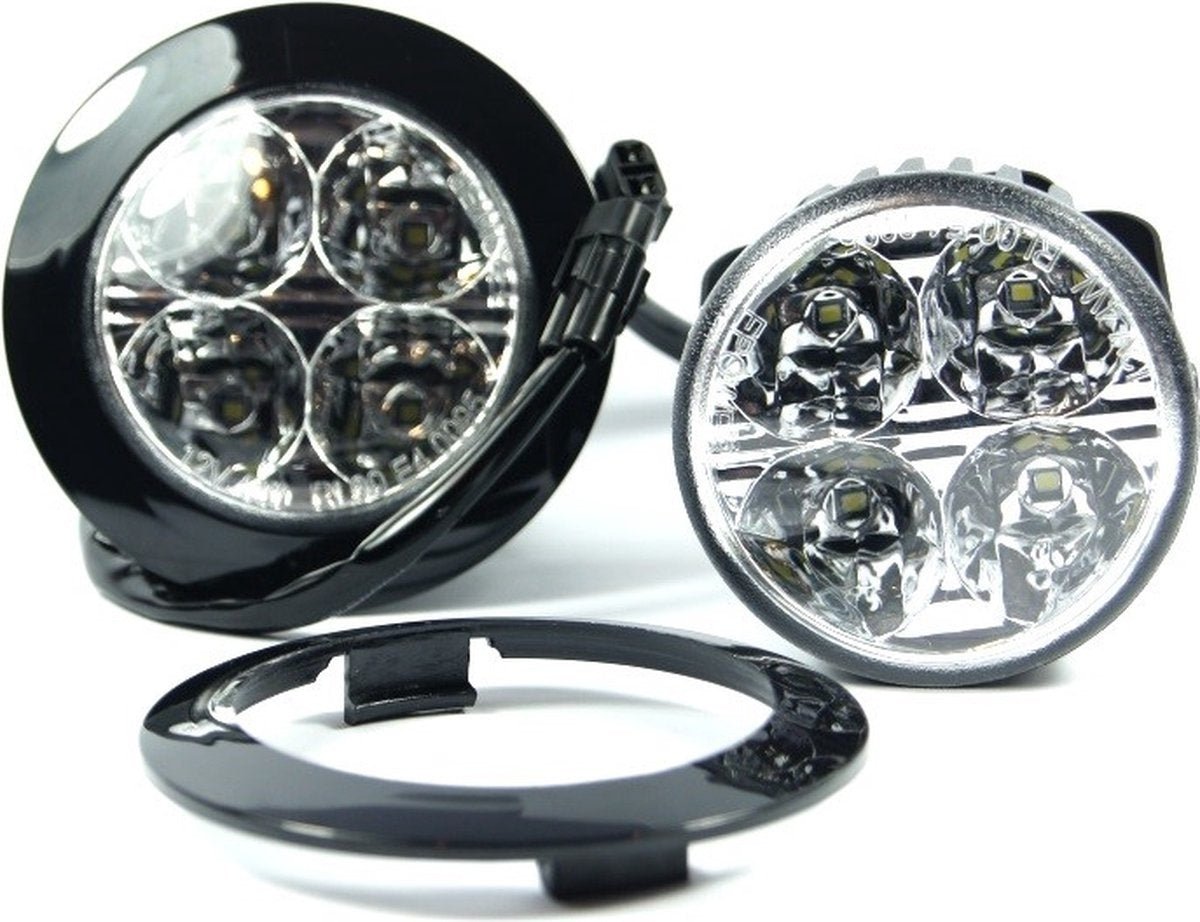 Dagrijverlichting set 2 stuks - Ø 70 mm - LED mistlampen - E4 merk gekeurd - 12V & 24V - LEDPLANET.NL