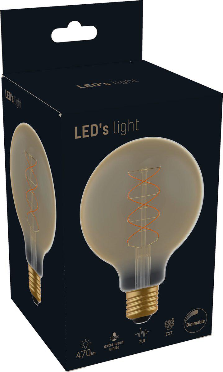 LED Filament Lamp E27 Dimbaar 250 lumen - 4W - Extra Warmwit 1800K - G95 Globe - Goud