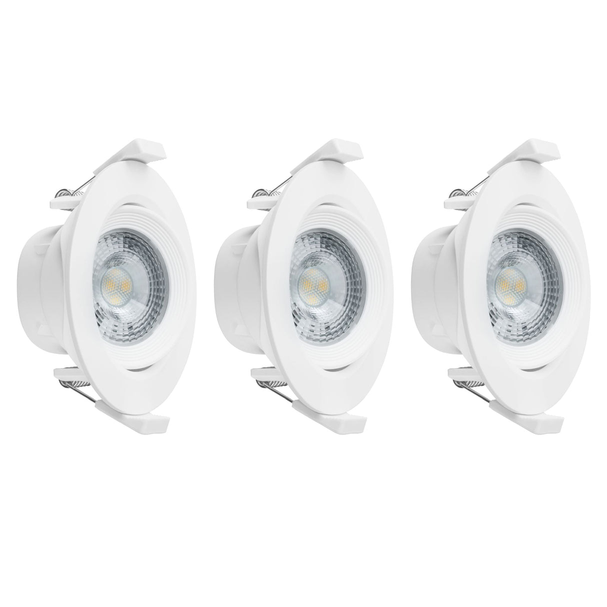 LED Inbouwspot 360 Lumen - 5W - Warmwit - Dimbaar - Kantelbaar - Wit - 3 stuks