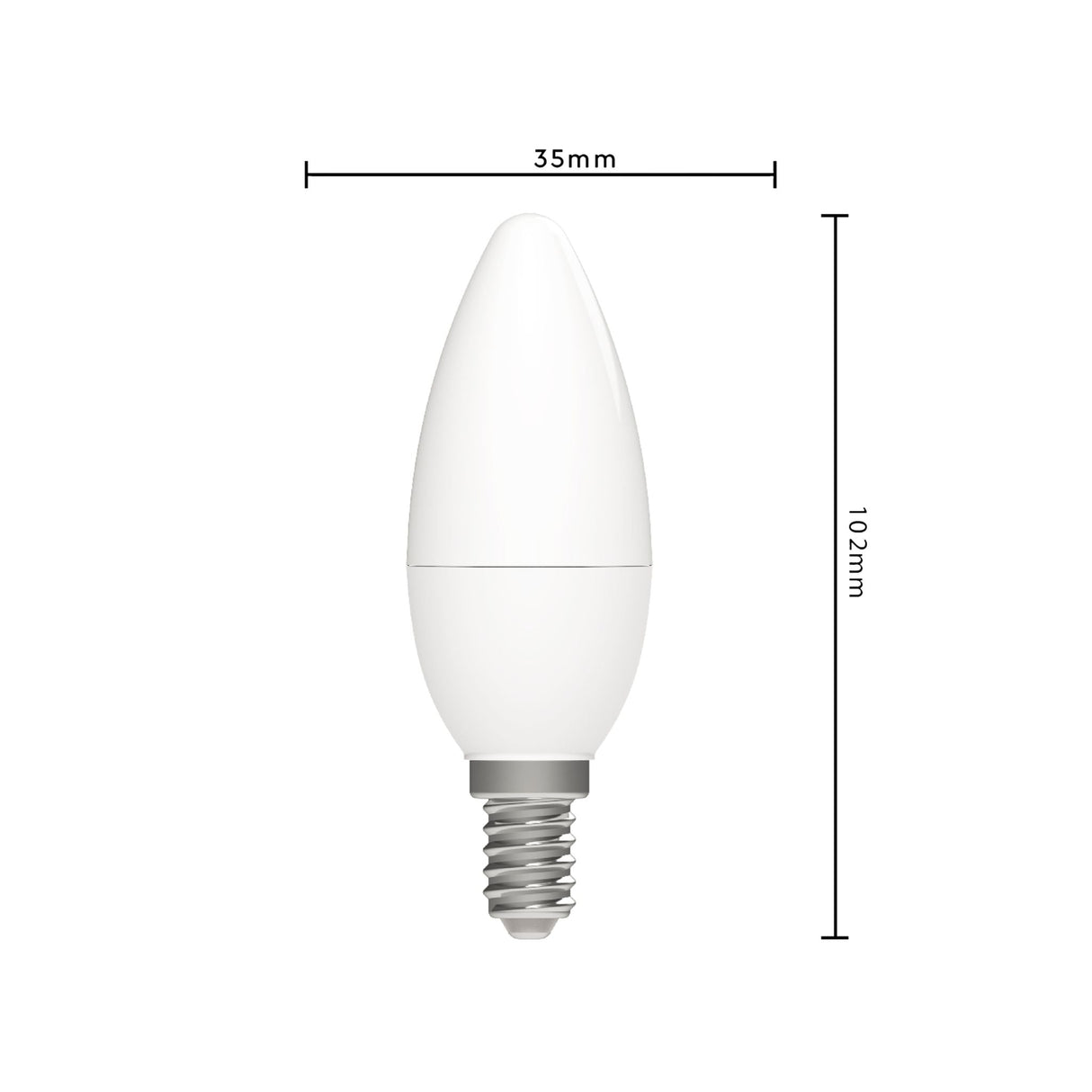 LED Kaarslamp E14 dimbaar - 470 lumen - 5.5W - Warmwit 2700K-2200K - Dim-To-Warm