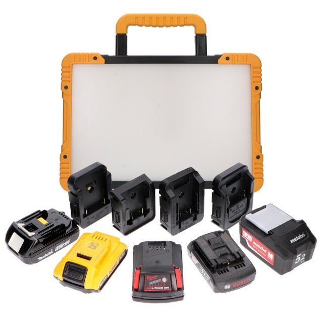 LED Accu Werklamp 5500 lumen - Koelwit 5000K - 18V Draadloos - Dimbaar - IP54 Waterdicht - USB Poort