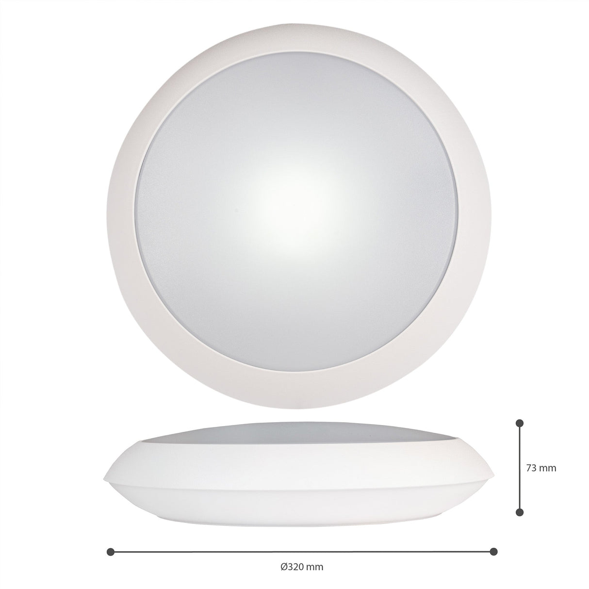 LED Plafondlamp 2050 lumen - 15W - 3 Lichtkleur Instelbaar - IP66 Waterdicht - 30cm