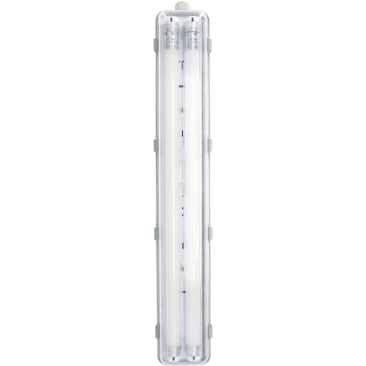 Luminaire LED étanche à l'humidité 60cm double - 2220 lumen - 12W - Blanc froid 4000K - IP65 - IK08 - 2 tubes LED inclus