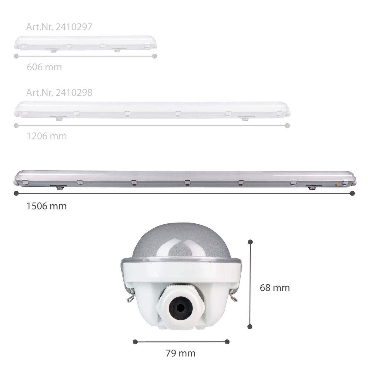 LED TL Armatuur 7200 Lumen - 40W - Koelwit - IP65 Waterdicht - 150cm - 2 stuks