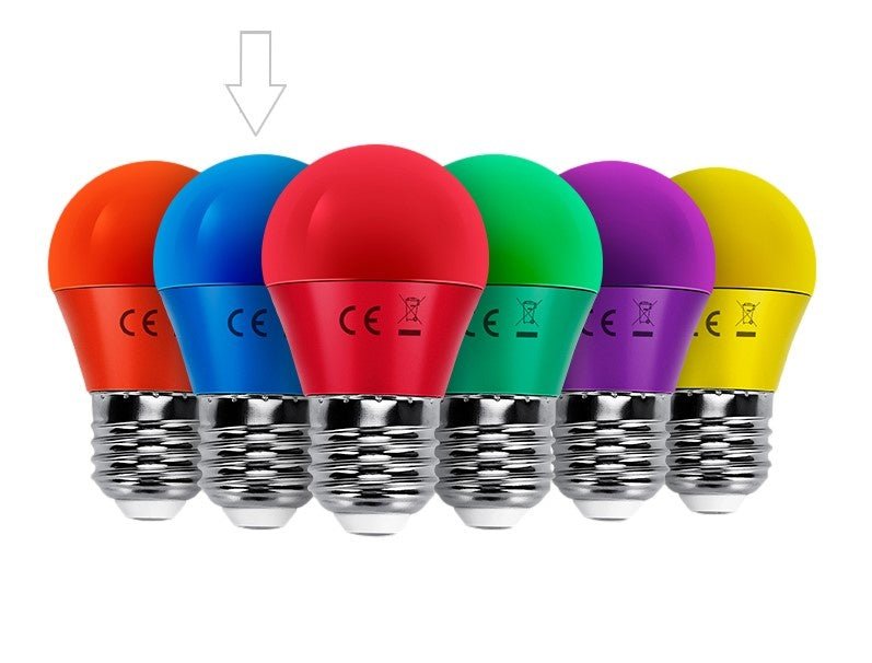 G45 kogellamp blauw | E27 LED lamp 4W=30W gloeilamp | 230V - LEDPLANET.NL