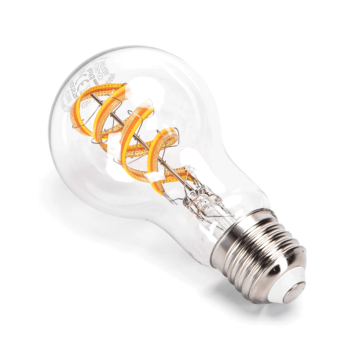 Gloeilamp E27 4.9W WiFi + Bluetooth RGBW | Smartlamp A60 - warmwit - RGB LED ~ 420 Lumen - helder glas - 230 Volt - LEDPLANET.NL