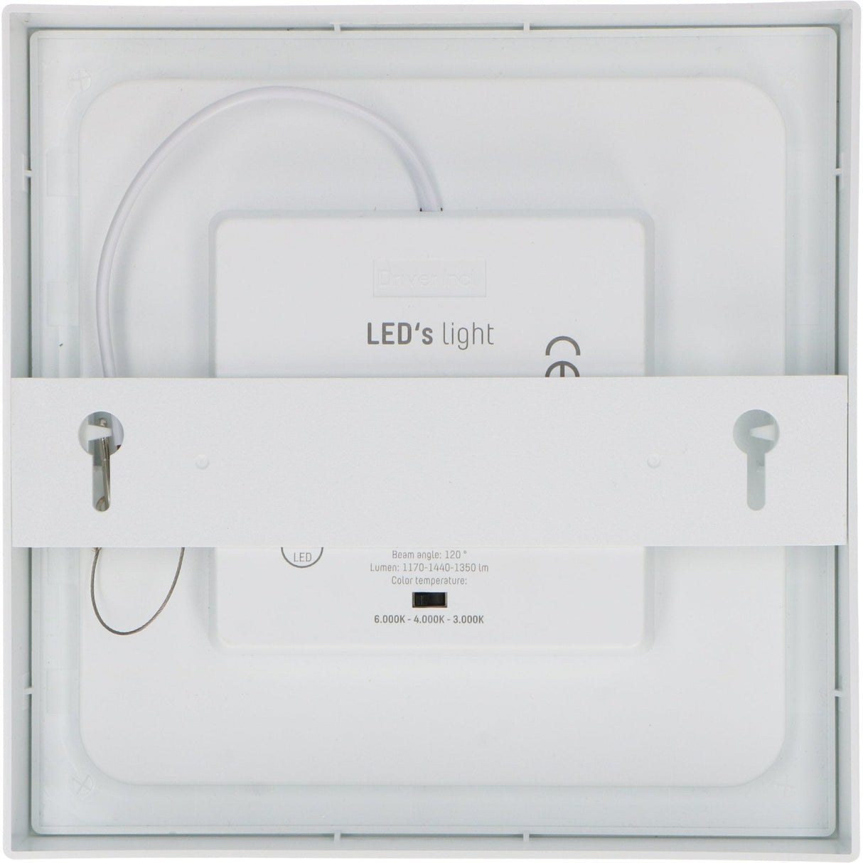 Inbouw/Opbouw LED Plafondlamp CCT Ø 20 cm vierkant - Dimbaar - warm en koud wit