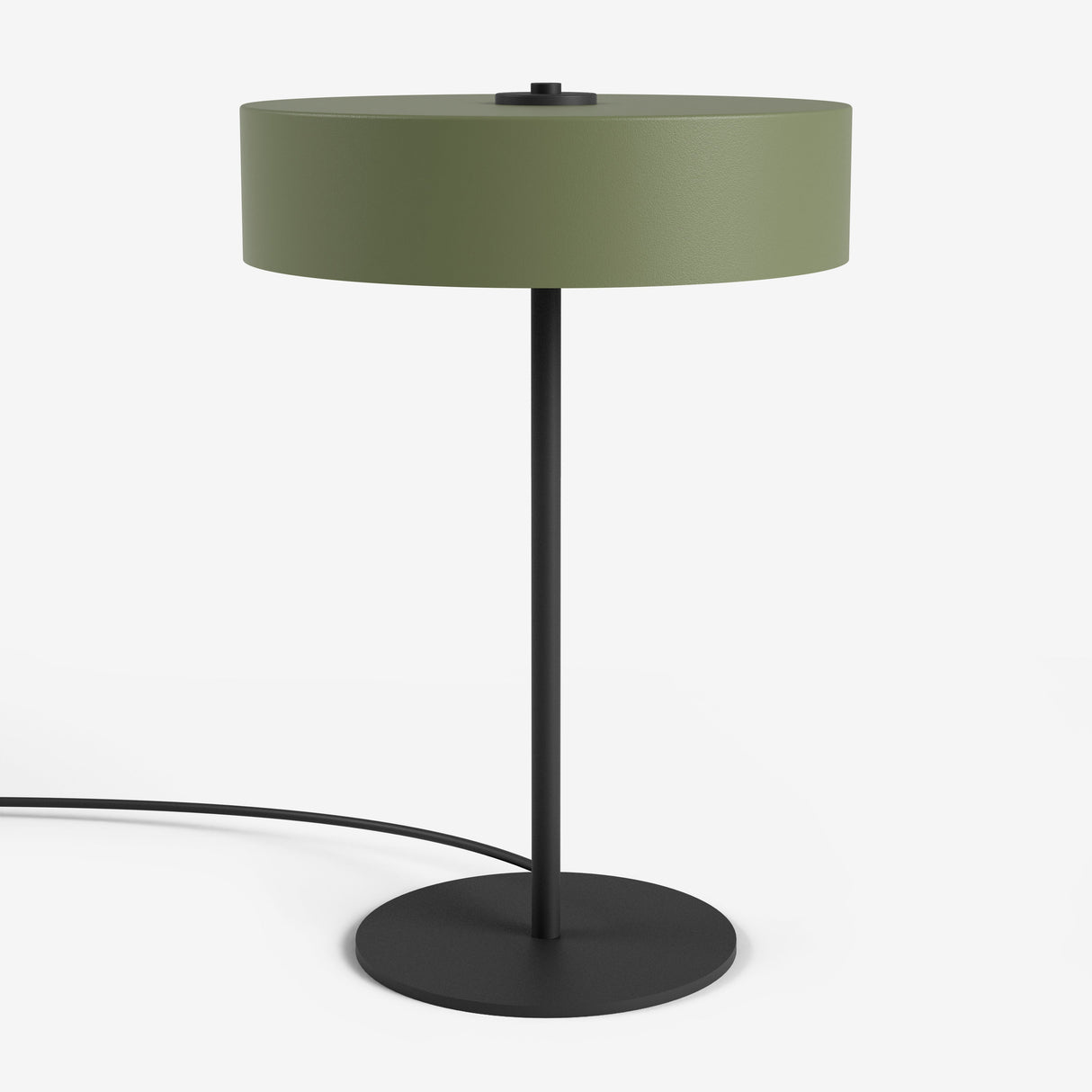 Studio Monton Tafellamp met een groene lampenkap en zwart metalen voet voor een moderne uitstraling