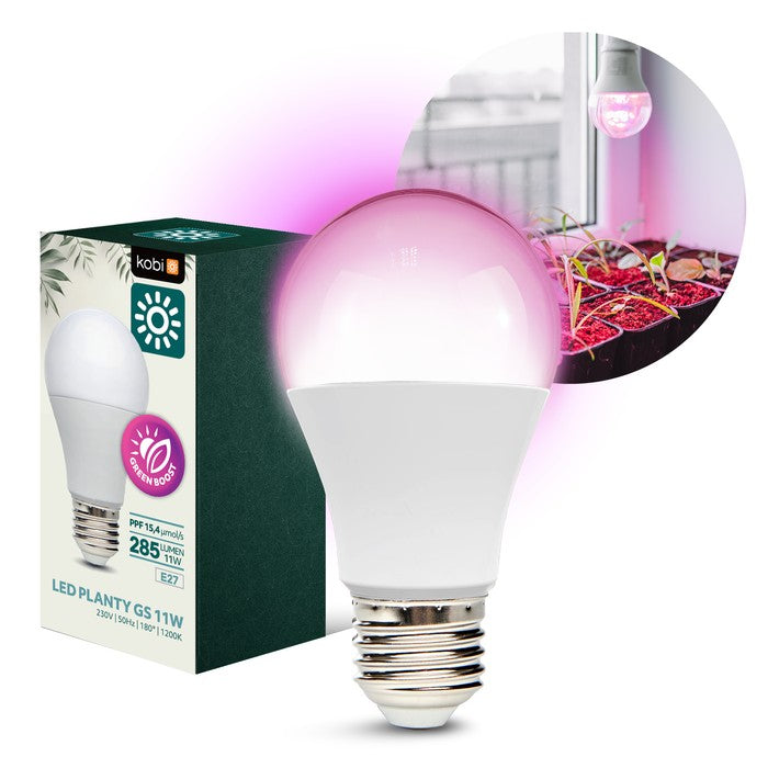 LED Kweeklamp E27 11W 285lm - Groei & Bloei - 180° - Klassieke Vorm - IP20 - 230V