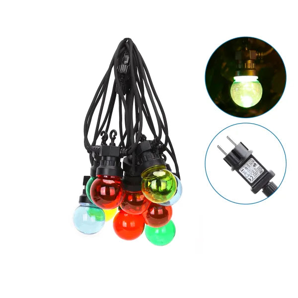 Aigostar LED lichtslinger buiten waterdicht met kleurrijke lampen voor sfeervolle buitenverlichting
