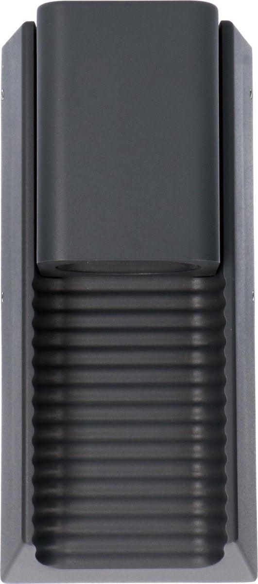 Applique murale LED extérieure avec douille GU10 - Rayures - Rimini - IP44 - Anthracite