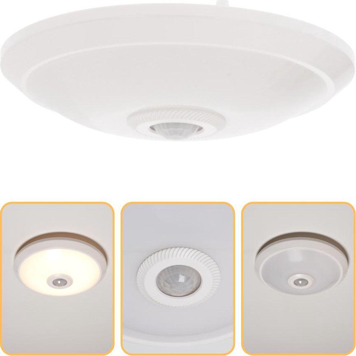 LED Plafondlamp 24cm met Bewegingssensor - 680 lumen - Warmwit 3000K