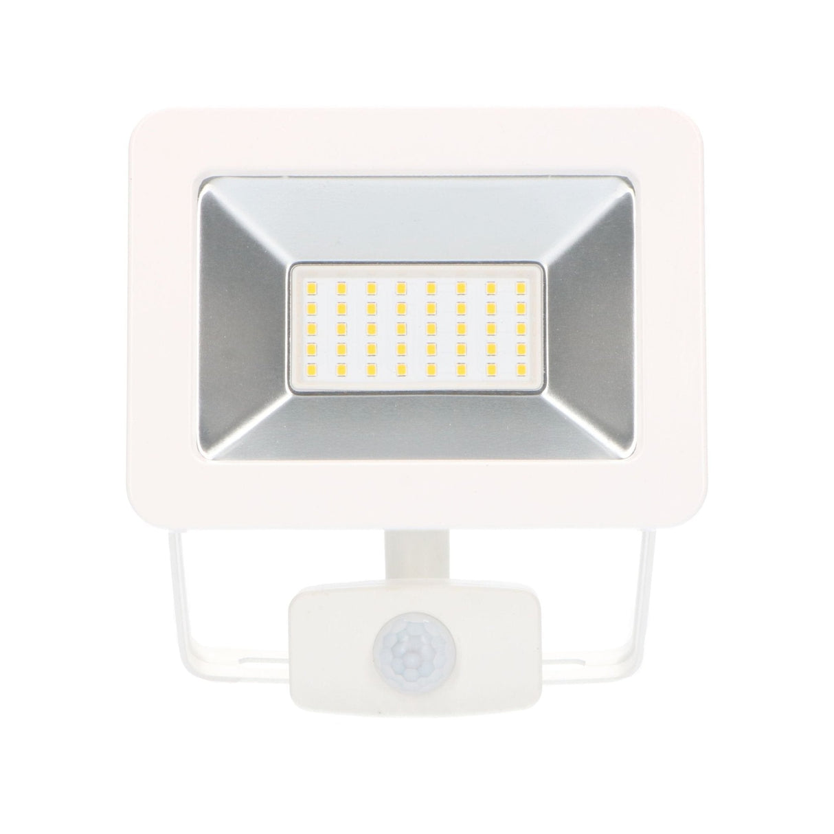 LED schijnwerper met bewegings- en daglichtsensor - 30W 3300 lumen - IP44 - wit