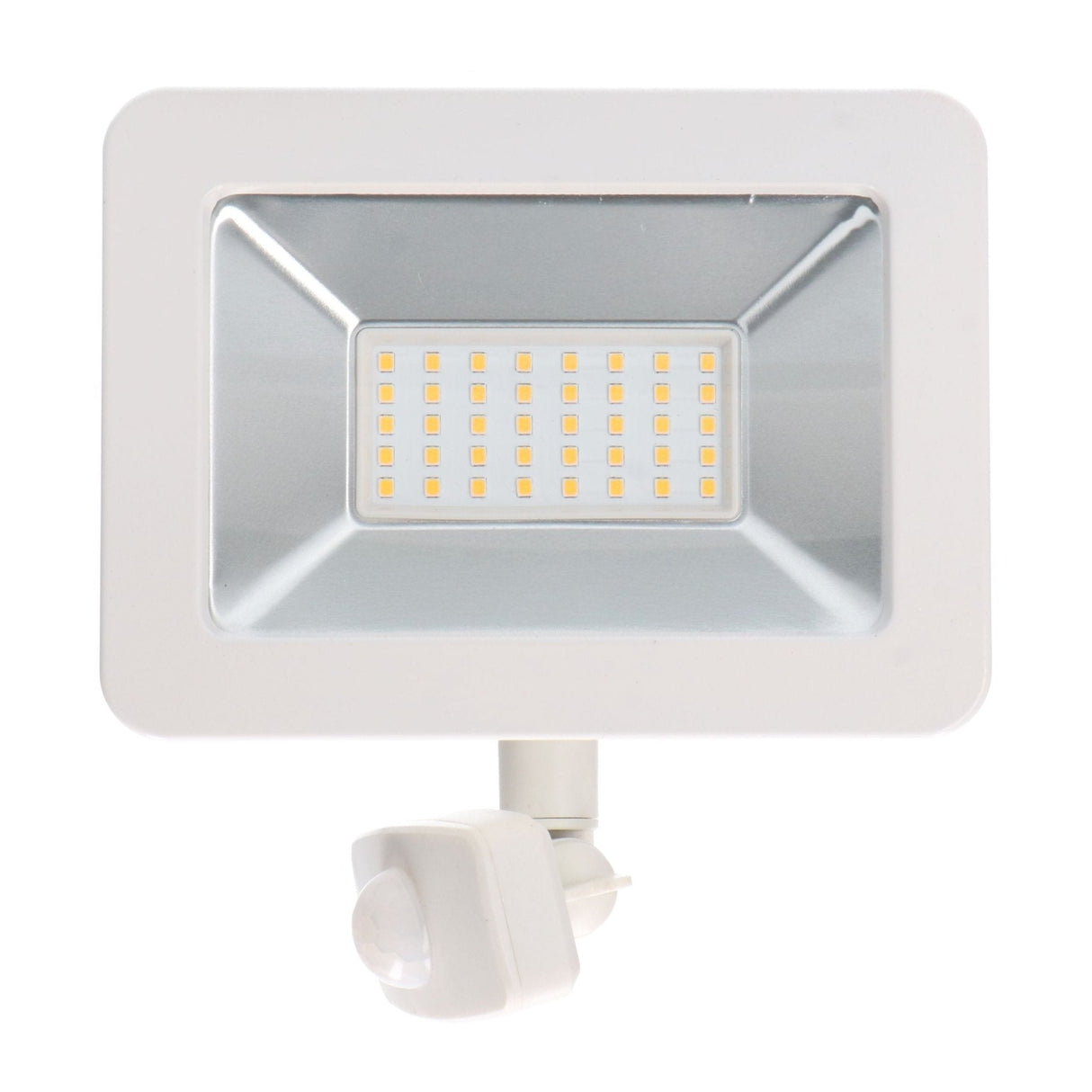 LED schijnwerper met bewegings- en daglichtsensor - 30W 3300 lumen - IP44 - wit