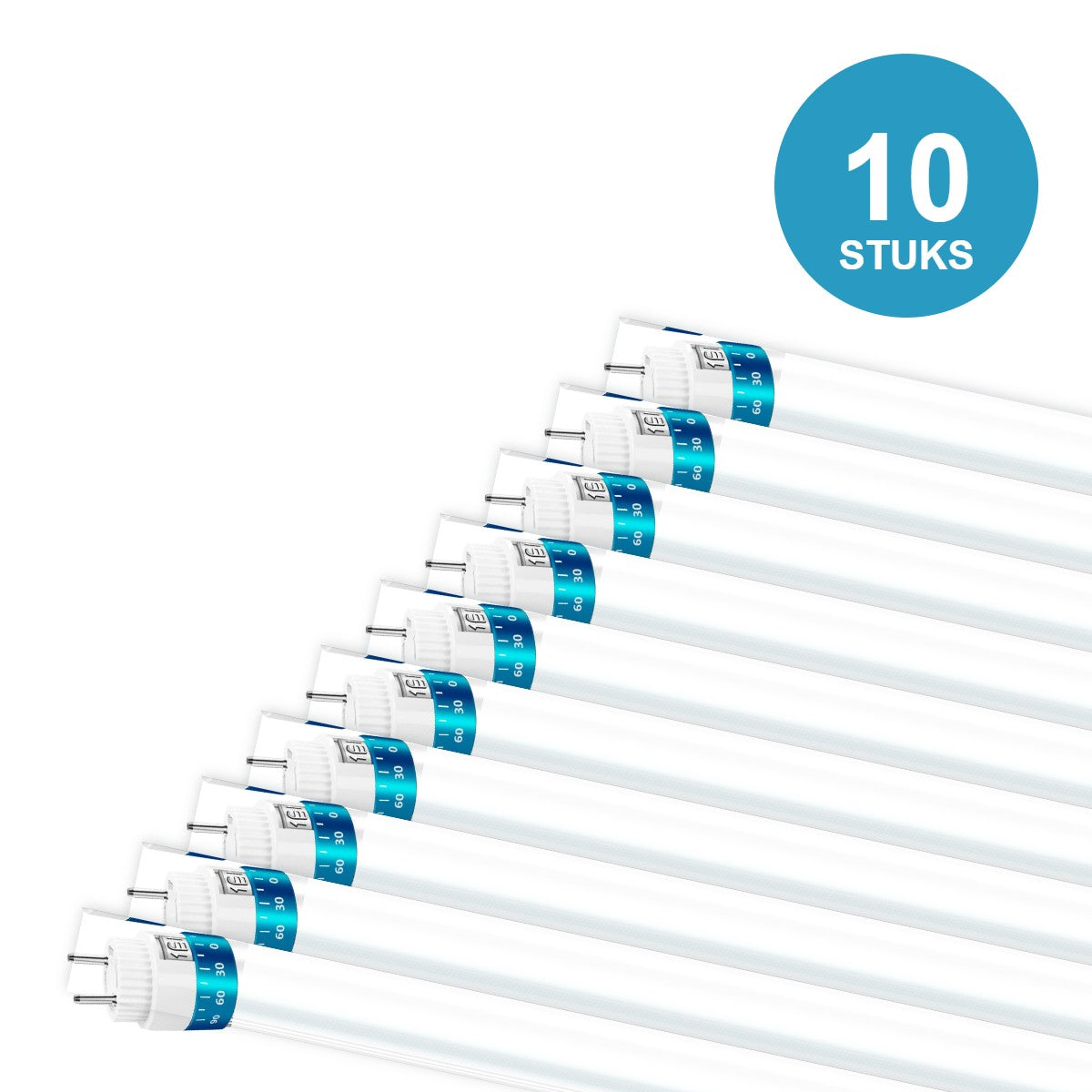 10 stuks LED TL buis T8 150cm 25W 5000 lm 200 lm/W neutraalwit 5000K