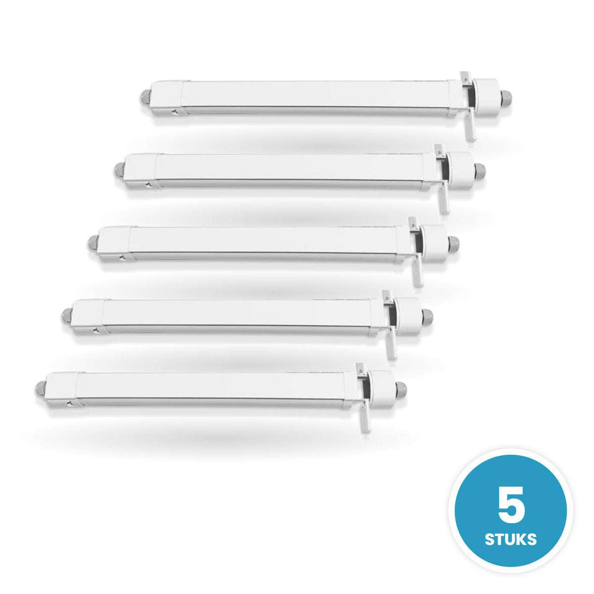 5 stuks LED tri-proof armatuur 1200mm 36W koelwit 4000K