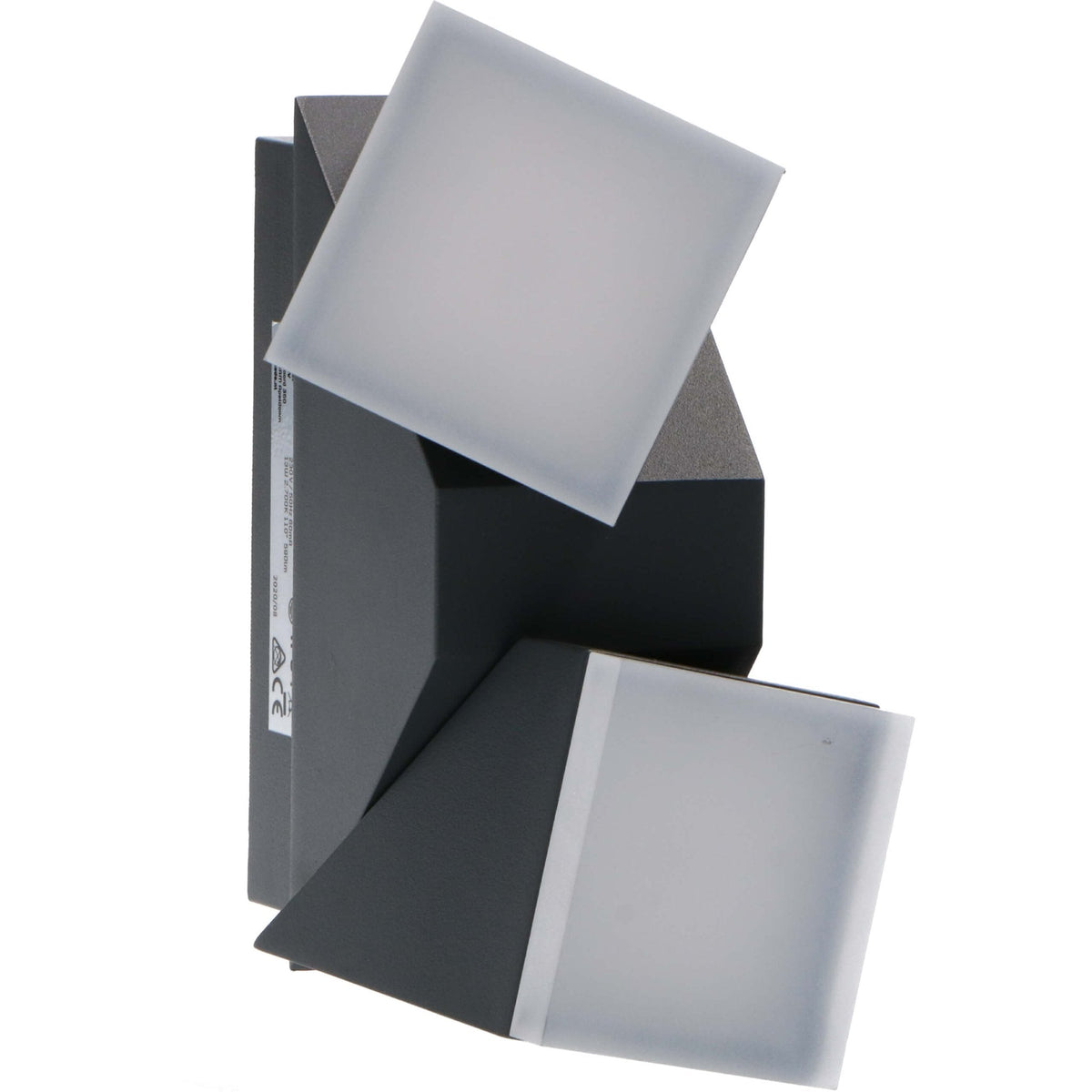 2 pack LED's Light 2-lichts LED Design Buitenlamp - Model Terni - Draaibaar - Warm wit - Antraciet