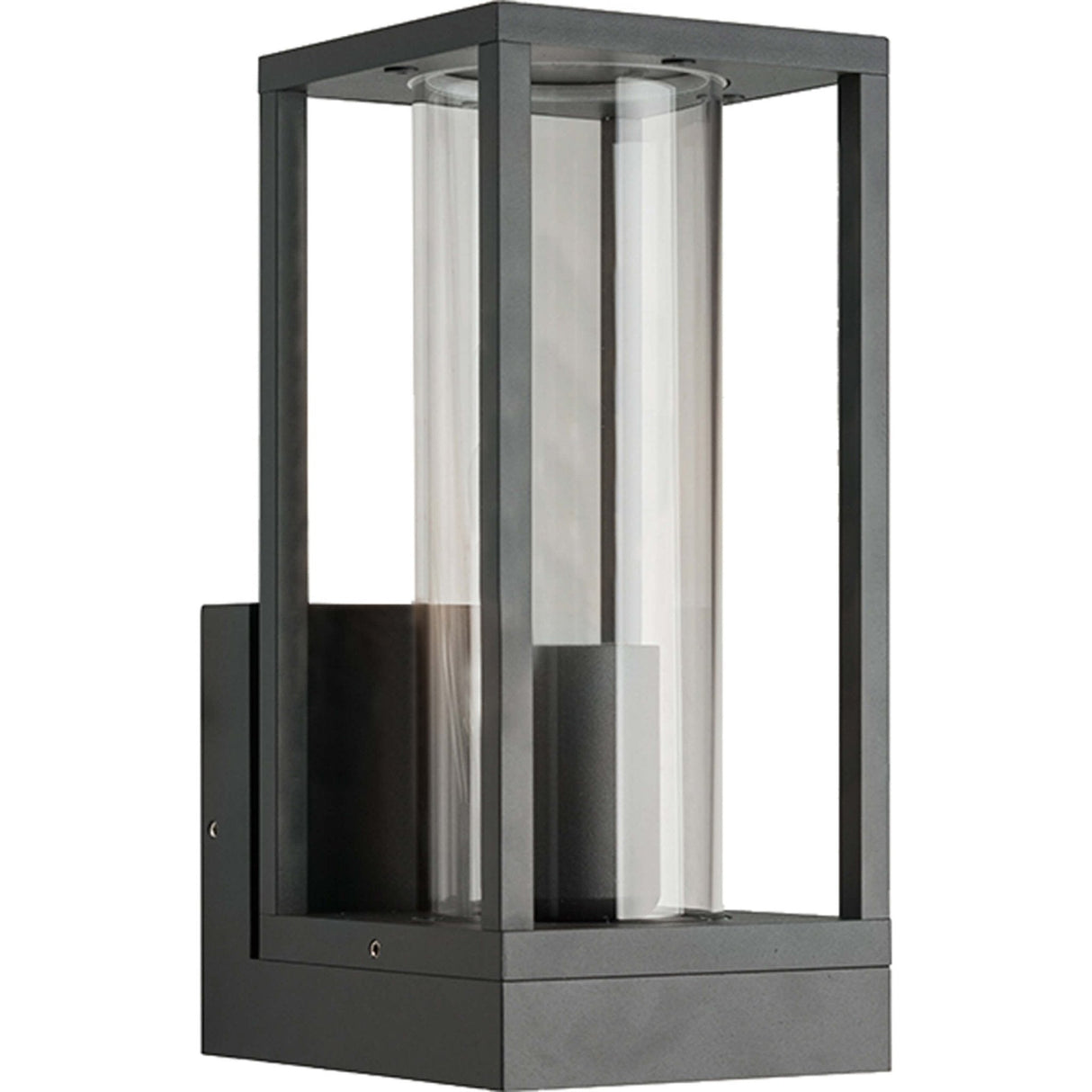 LED's Light LED Wandlamp met glazen ruiten - Rechthoek - E27 fitting - IP44 - Antraciet