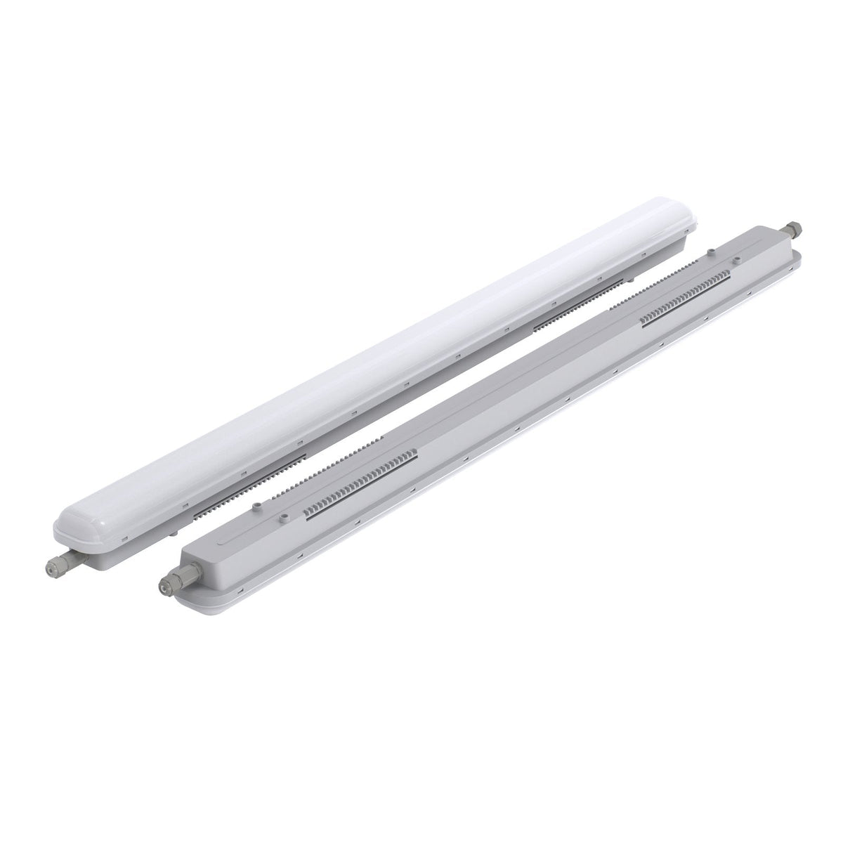LED tri-proof armatuur 1200mm 36W - behuizing en montagebasis naast elkaar