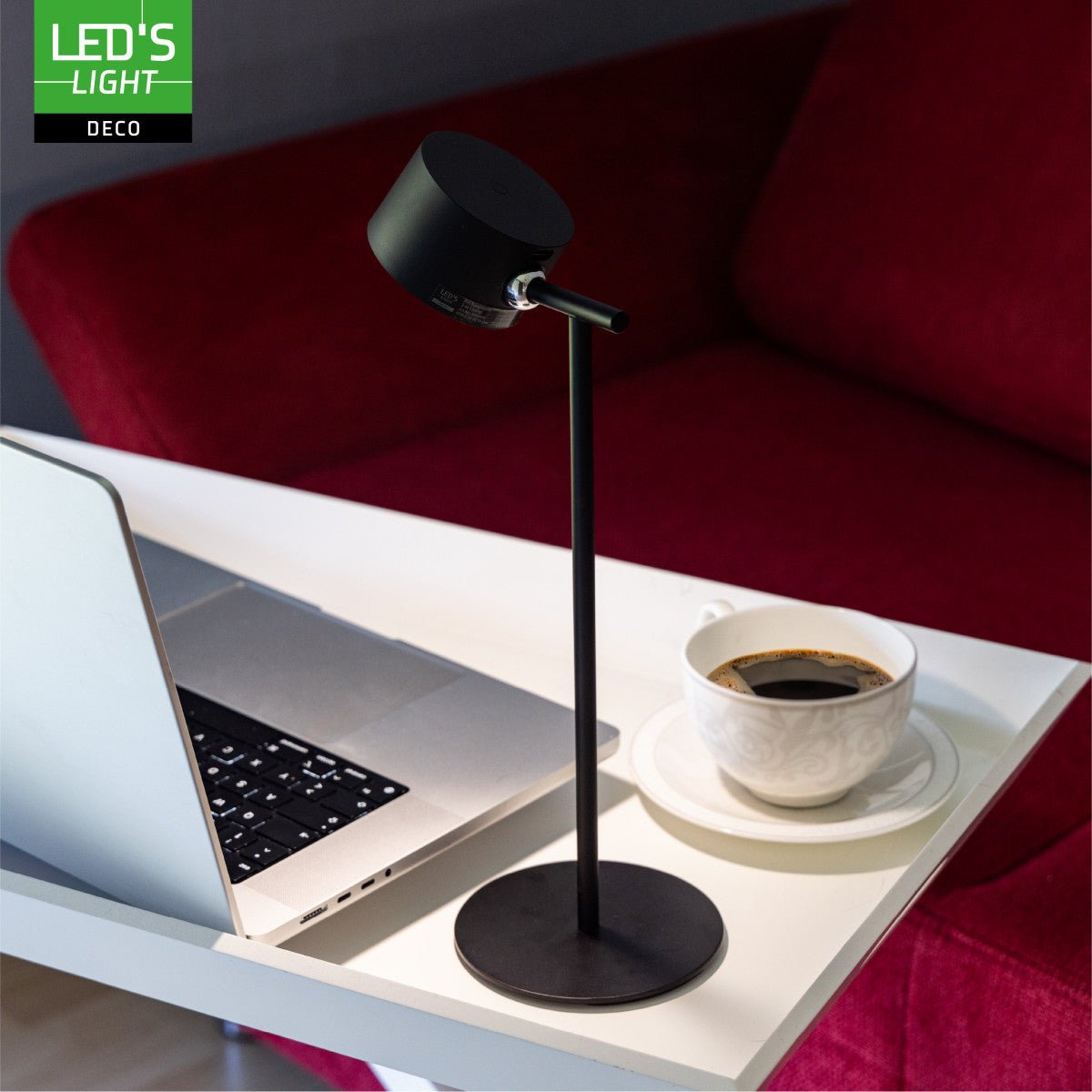 LED Oplaadbare Tafellamp 240 Lumen - Warmwit 3000K Koelwit 4000K Daglichtwit 6000K - Dimbaar - USB-C - 3-in-1 - Zwart