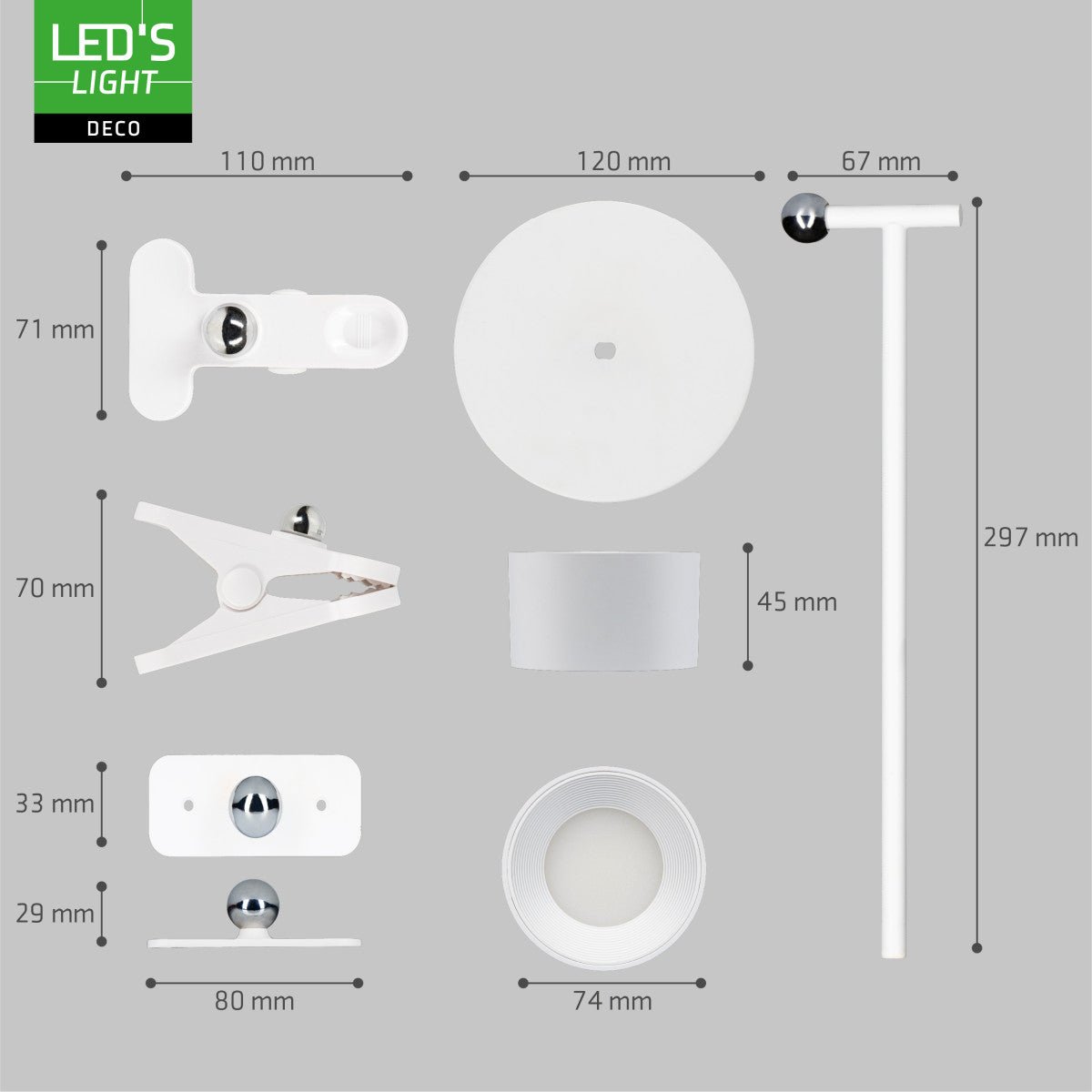 LED Oplaadbare tafellamp 240 lumen - 7.4W - Warmwit 3000K / Koelwit 4000K / Daglichtwit 6000K - 3-in-1 met magnetische beugel