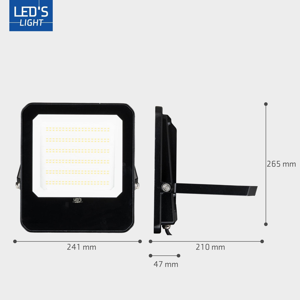 LED schijnwerper koelwit 4000K - 100W 14000 lumen - IP65 IK07