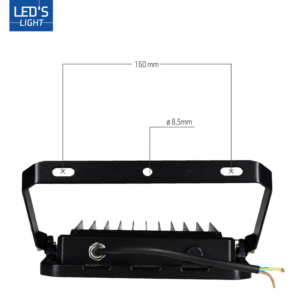 LED schijnwerper koelwit 4000K - 100W 14000 lumen - IP65 IK07